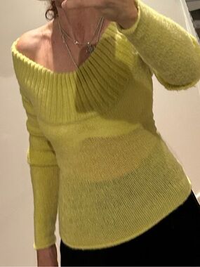 BCBGMAXAZRIA off the shoulder sweater